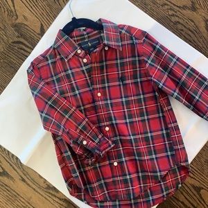 Ralph Lauren Kids Red Plaid Shirt